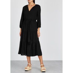 Velvet by Graham & Spencer, black gauze midi dress
